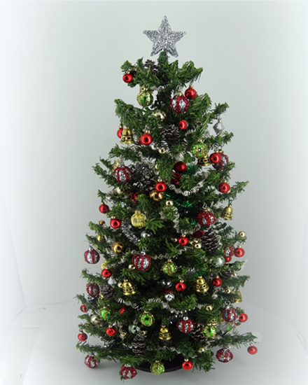 8.5" Luxury One of a Kind 12th scale Traditional Christmas Tree (image for) 8.5" Luxury One of a Kind 12th scale Traditional Christmas Tree